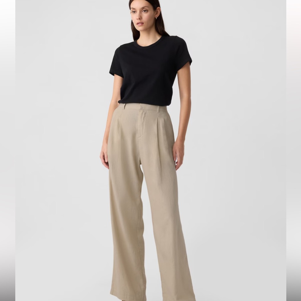 Gap linen blend easy trouser